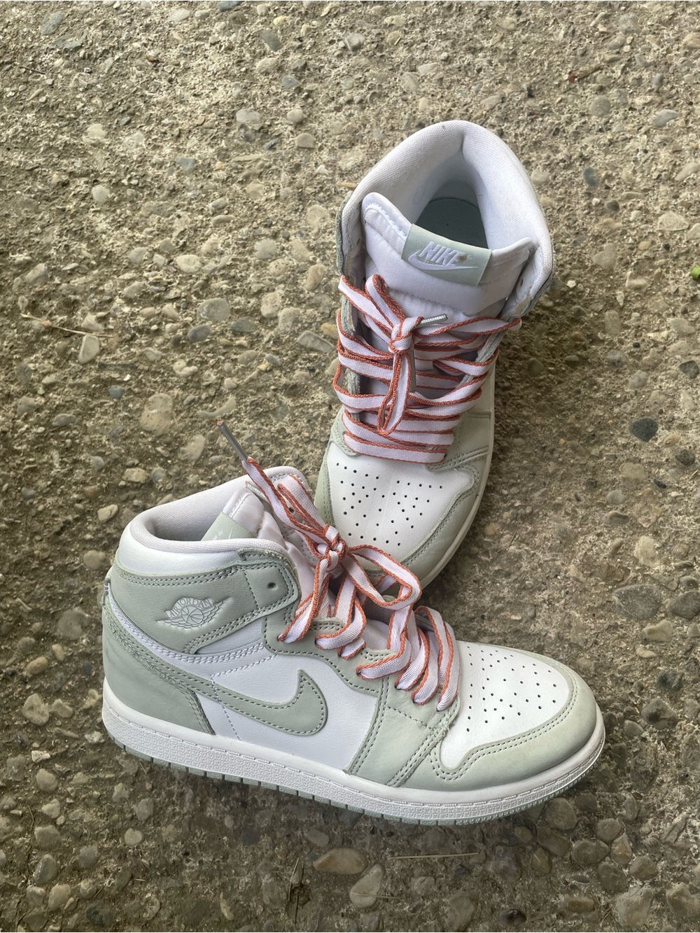 Pre-owned Nike Air Jordan 1 High OG Seafoam Size 3Y (CU0449-002)